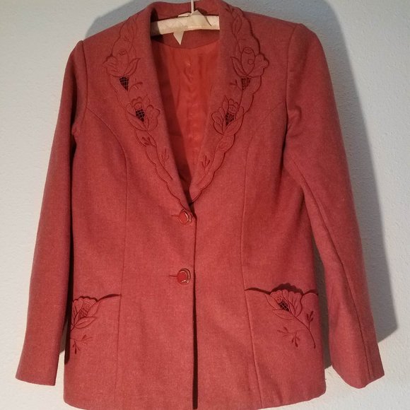 Vintage Jackets & Blazers - Vintage 80s German Style Alpine Blazer Medium